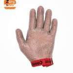 دستکش قصابی ضد برش هانی ول كاربرد:مناسب براي افراد شاغل در كشتارگاه ها،قصابي ها ،شيشه بري و ساير.تكي / دست چپ و راست موجود میباشد.بافت: زنجير.رنگ:نقره اي