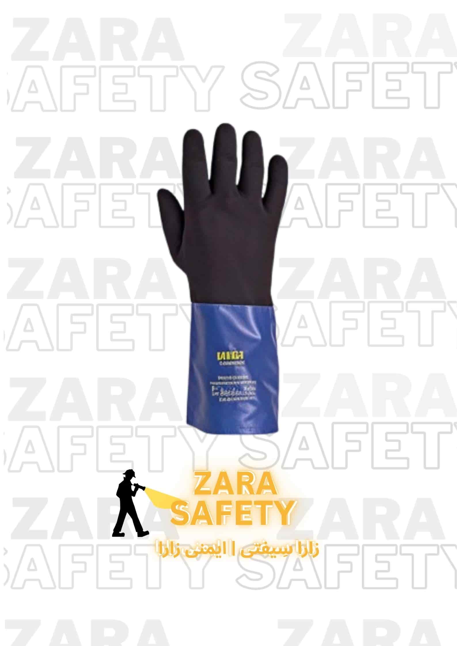 دستكش ضد حلال UVEX RUBIFLEX 5